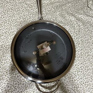 12 inch Princess House Stainless Steel Frying Pan with Glass Lid